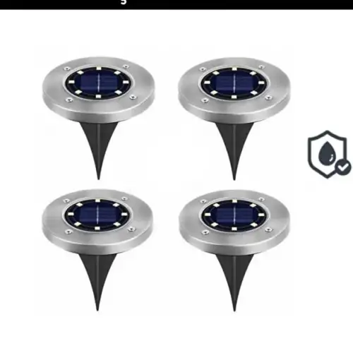 Güneş Enerjili Bahçe Aydınlatması - LED Zemin Lambası 4lü Set