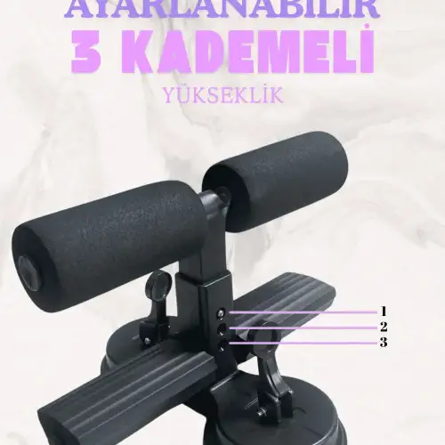 Çift Vantuzlu Mekik Çekme Plastik Spor Aleti Direnç Lastikli Egonex