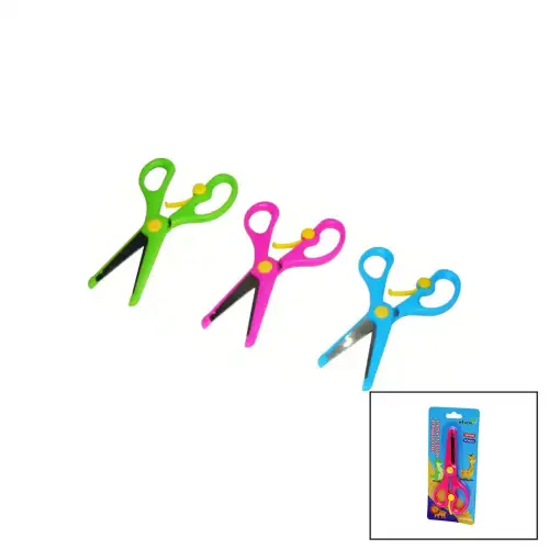 Alsen-508-b Okul Makası Korumalı Renkli*12x50