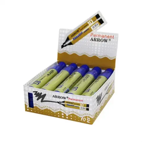 Arrow ( Lux ) ( Mavi ) ( 10mm ) Permanent Marker Koli Kalemi*10x40