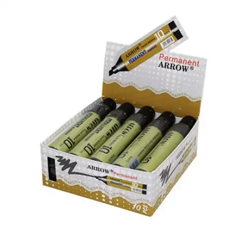 Arrow ( Lux ) ( Siyah ) ( 10mm ) Permanent Marker Koli Kalemi*10x40