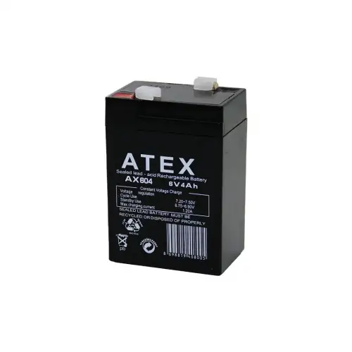 Atex Ax-604 ( Kalın ) Kuru Akü 6v-4ah Amper*20