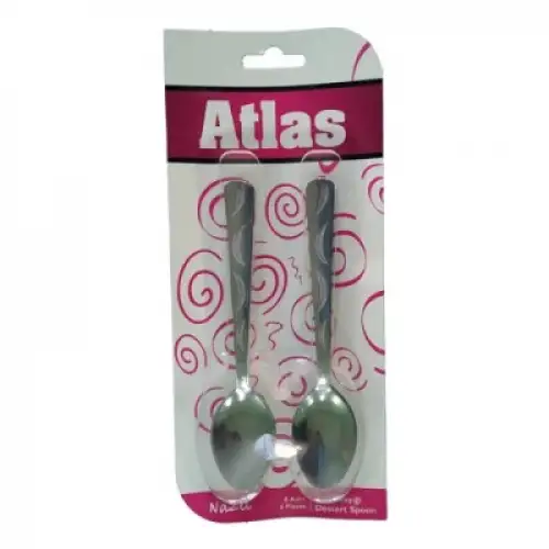 Atlas-704 6pcs Metal Tatlı Kaşık*50