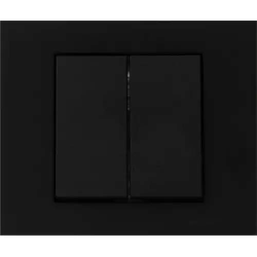 Atom ( Siyah ) Komitatörlü 2li Anahtar Priz*12x10
