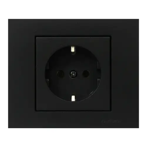 Atom ( Siyah ) Topraklı Priz*12x10