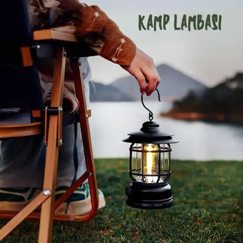 Bluetooth Hoparlör Özellikli Dimerli Led Kamp Lambası Hs66