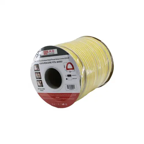 Bondit Bnp-01 ( Beyaz ) 100mt (2x50mt) Bobin Fitil Kapı Pencere Bant ( 9x6mm)*8