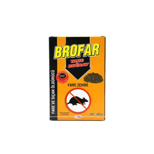 Brofar ( Tane Buğday ) Fare & Sıçan Zehiri & Yem 200gr*100