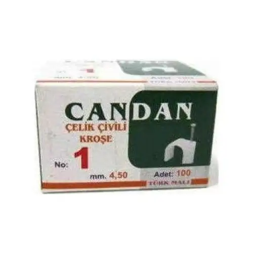 Candan ( No-1 & 4.5mm ) ( 100pcs ) Çivili Kroşe*10x15