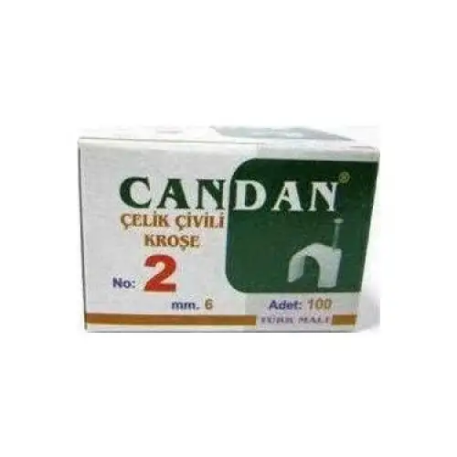 Candan ( No-2 & 6mm ) ( 100pcs ) Çivili Kroşe*10x15