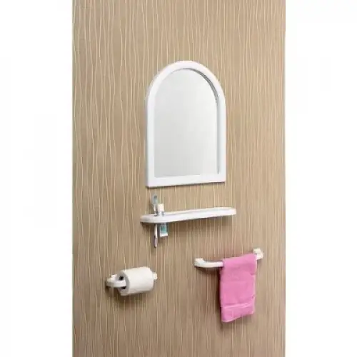 Çelik Ayna-169 Beyaz Mini Ayna Seti*10