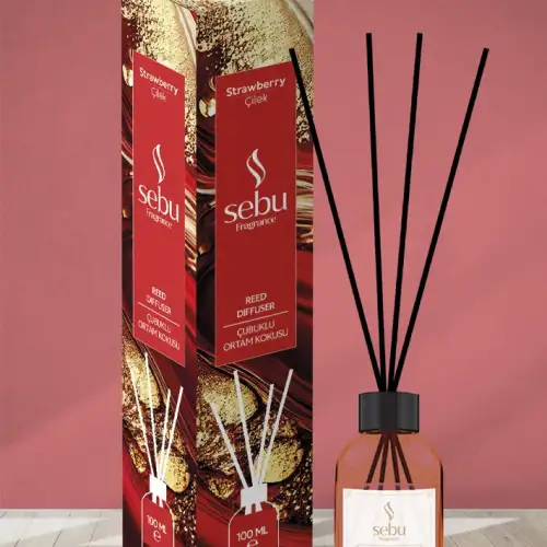 Çilek Ortam Kokusu Bambu Çubuklu Sebu 100 Ml