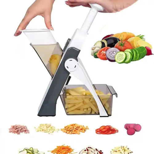 Çok Amaçlı Basmalı Sebze Dilimleyici Doğrayıcı Mandolin Brava Spring Slicer Kitchenmate