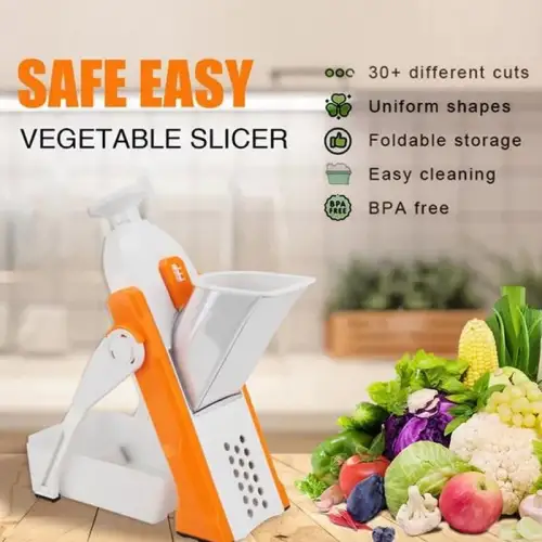 Çok Amaçlı Basmalı Sebze Dilimleyici Doğrayıcı Mandolin Brava Spring Slicer Kitchenmate