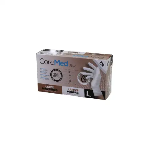 Coremed Bimel ( L ) ( Pudralı ) Muayene Eldiveni 100lü*1x20