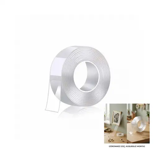 Dmax Dmx-4621 ( 30mmx2mt ) ( Nano Bant ) Şeffaf Çift Taraflı*288