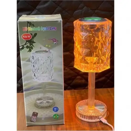 Kristal Masa Lamba Rgb Bluetooth Hoparlörlü Gece Lambası Hx-222