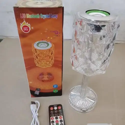 Kristal Masa Lamba Rgb Bluetooth Hoparlörlü Gece Lambası Hx-222