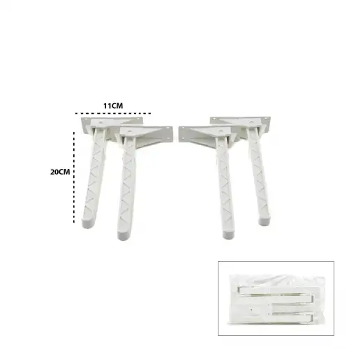 Egonex İBİCO-978 ( BEYAZ ) SOFRA AYAK ( KOMPLE PLASTİK ) ( 20CM ) ( AÇ KAPA )*4X50