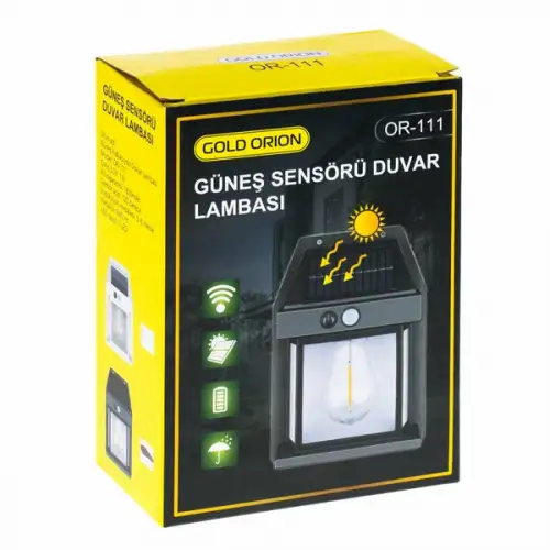 Egonex Solar Şarjlı Duvar Aplik Lambası Sensorlu Eg-111