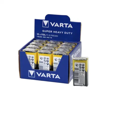 Egonex VARTA 6F-22 ( 9 VOLT ) PİL ( E-BLOCK ) ( 12PCS )*1X18