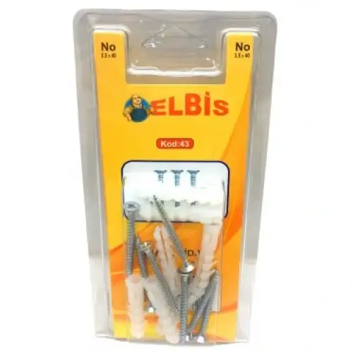 ELBİS-43 3.5X40 DÜBELLİ SUNTA VİDA *12X24