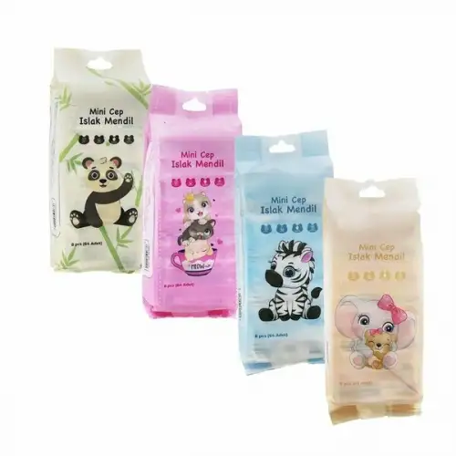 Enfa Enf-2000 ( Mini ) Cep Islak Mendil ( Mix ) ( 14x15cm ) ( 8pcs X 8 Pkt=64pcs )*60=k