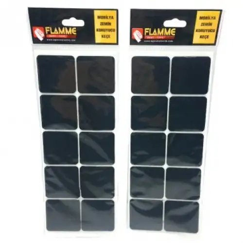 Flamme ( 45mmx45mm ) ( Kare ) Yapışkan Keçe*25x36
