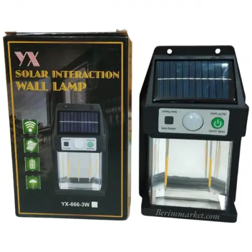 Güneş Enerjili Duvar Lambası Yx-666 3w