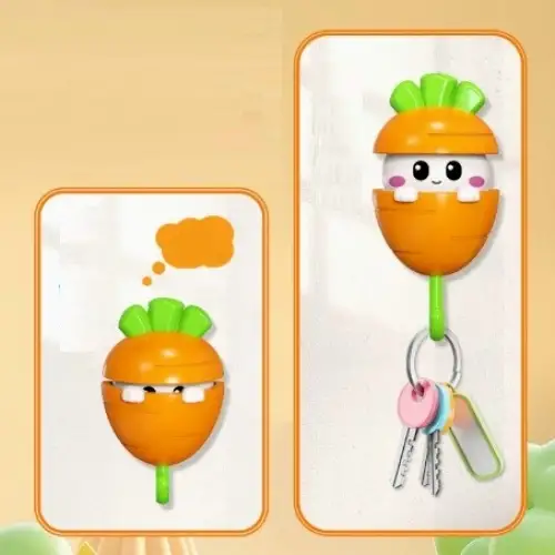 Havuç Tasarımlı Otomatik Açılan Yapışkanlı Askı