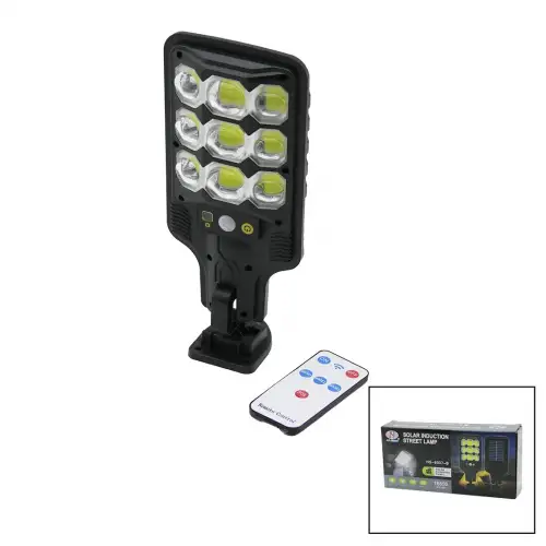 Hi Sheen Solar Inductıon Hs-8037-b (9 Led) (solar & Kumandalı) (sensörlü) Bahçe Kamp Lambası (18650 & 1200ma)*80