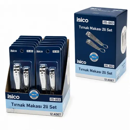 İbico İ15-003 ( 2pcs ) ( Gri ) Tırnak Makası Seti*12x30