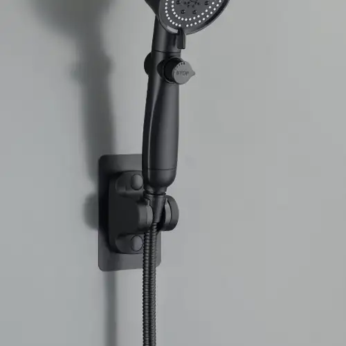 İbico Royal ( Siyah ) ( Pervaneli ) ( Kademeli ) ( Stoplu ) Duş Başlık *300