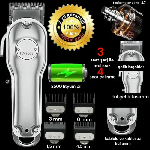 İnter Mac 3 Tc-2023 Profesyonel Saç Sakal Ense