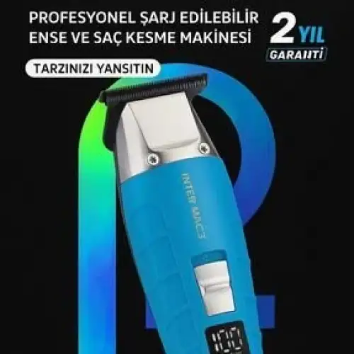 İnter Mac3 İnter Mac3 Profesyonel Şarj Edilebilir Ense Ve Saç Kesme Makinesi