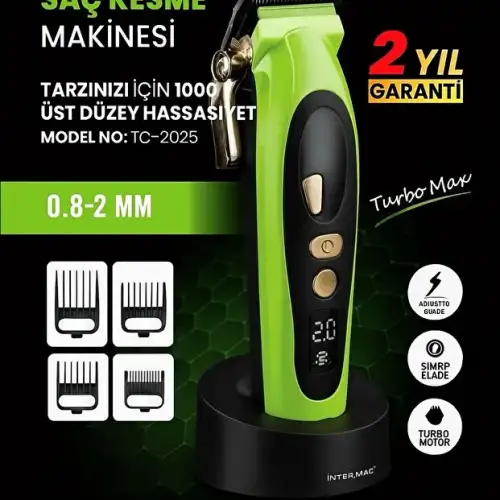 Inter Mac3 Tc-2025 Profesyonel Saç Kesme Makinesi