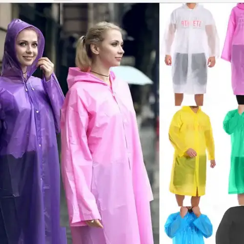 Kadın Erkek Yağmurluk Kapüşonlu Çıtçıtlı Eva Raincoat