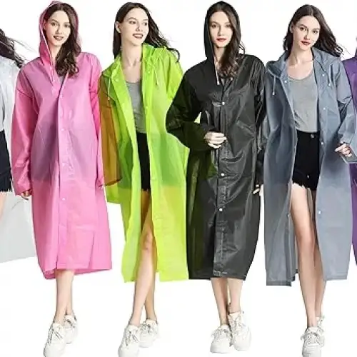Kadın Erkek Yağmurluk Kapüşonlu Çıtçıtlı Eva Raincoat