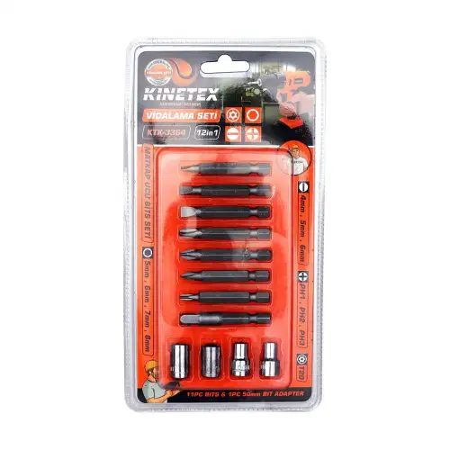 Kınetex Ktx-3364 ( 12in1 ) Bıts Vidalama Tornavida Ucu Seti*96