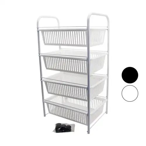 Lalezar Lzr-506 4 Katlı Çekmeceli Sebzelik Tekerlekli*4