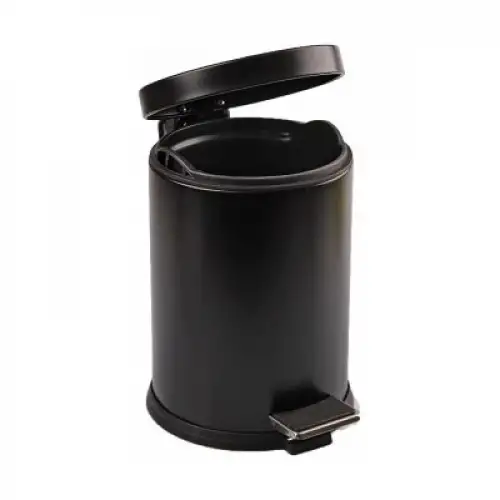 Lalezar Lzr-813-s ( 5lt ) ( Siyah ) Pedallı Metal Çöp Kovası*8