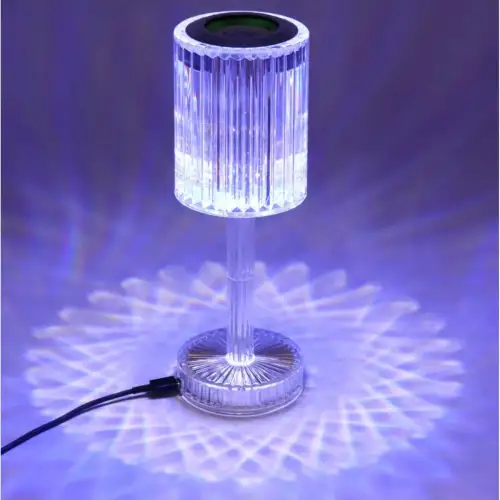 Led Bluetooth Hoparlör Uzaktan Kumandalı Kristal Lamba Masa Lamba