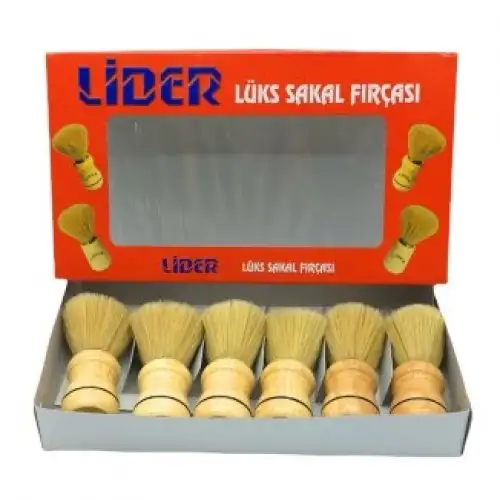 Lider-1104 ( Ahşap Saplı ) Sakal Fırçası*6x72