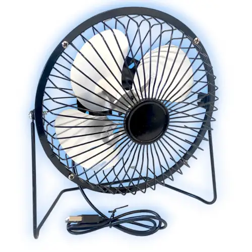 Masaüstü Metal Mini Fan Vantilatör Usb Girişli 20 Cm Çap