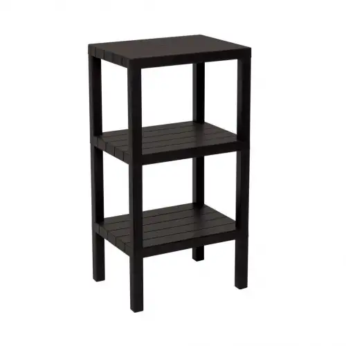 Ombeg Om-3102-0390 ( 3 ( Düz ) Raflı & Siyah ) Modüler Ünite Plastik*8