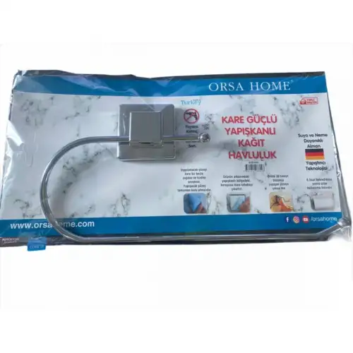 ORSA-604 ( YAPIŞKANLI KARE ASKILI ) (OVAL AÇIK & METAL ) KAĞIT HAVLULUK ASKI*12X5