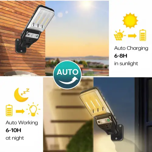 Panther Pt-2980 Solar Duvar Lambası Siyah