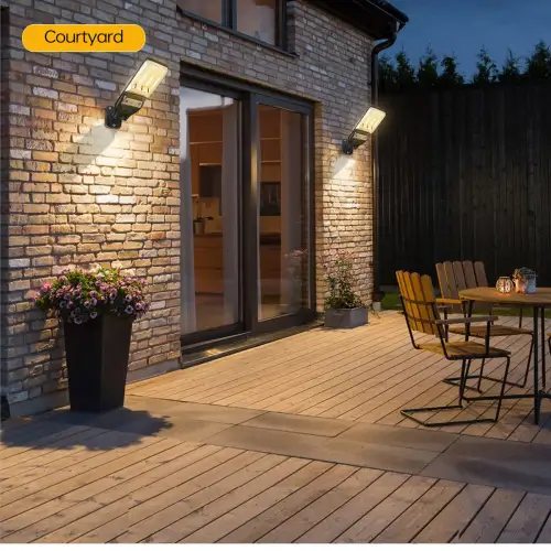 Panther Pt-2980 Solar Duvar Lambası Siyah