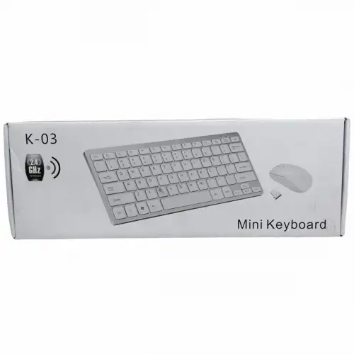 Platoon Pl-395 K-03 Mini Beyaz Wıreless Kablosuz Klavye Mouse Set*30