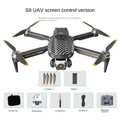 S9 Pro 4k Kamera Drone Uzaktan Kumandalı Katlanabilir, Rc Drone